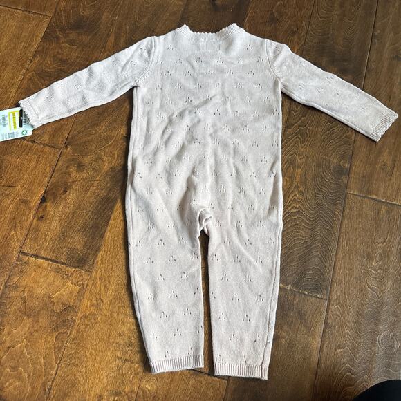 Little Planet Carters 12 Month Girls Knit Pointelle Outfit Jumper Romper Pink - Picture 6 of 6